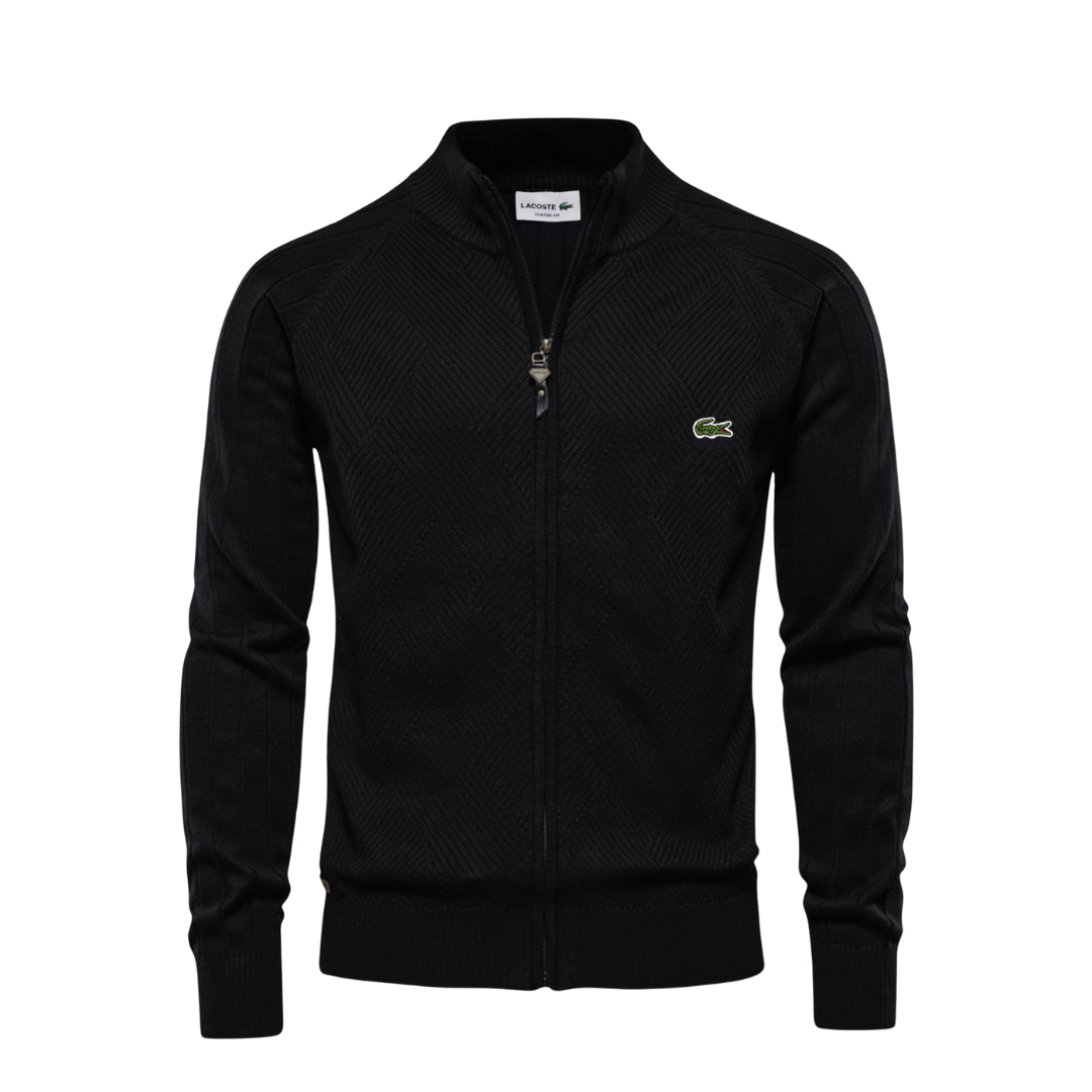 Textured Zip-Up Knit Jacket
