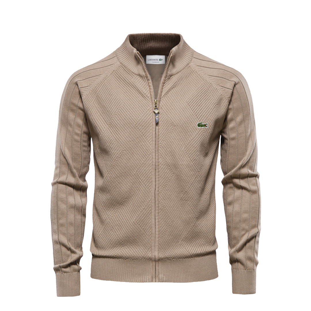 Textured Zip-Up Knit Jacket