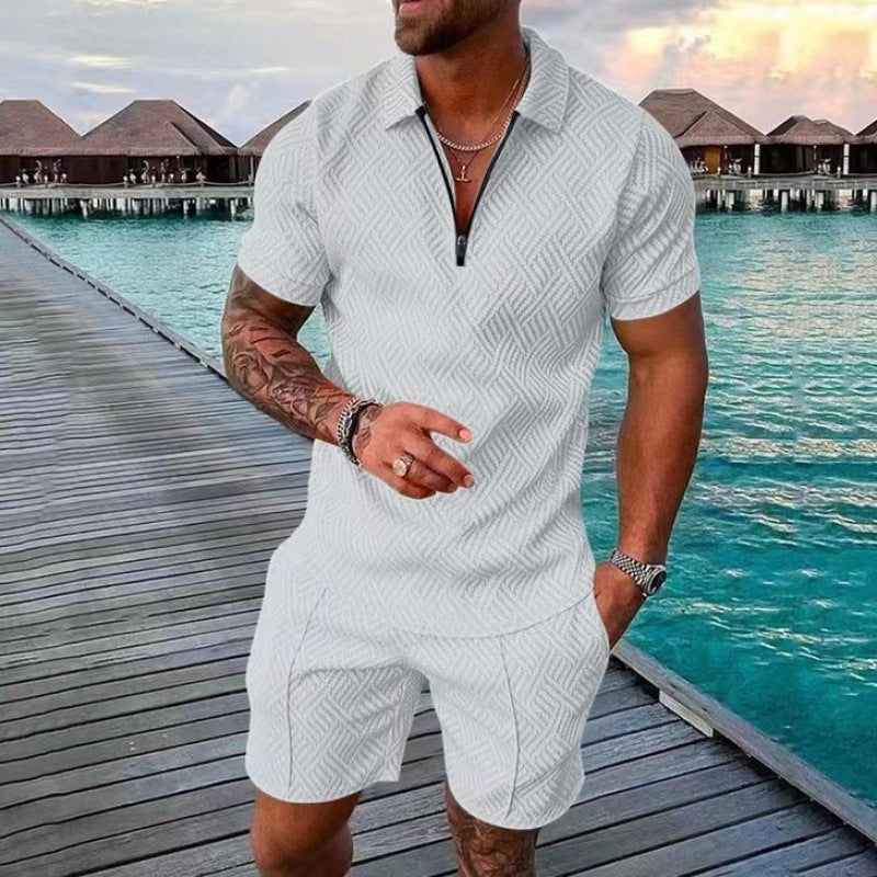 POLO Zip-Up Short-Sleeve Set