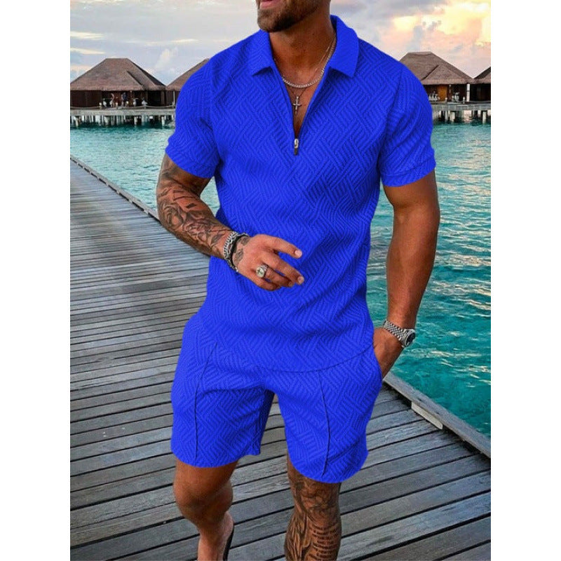 POLO Zip-Up Short-Sleeve Set