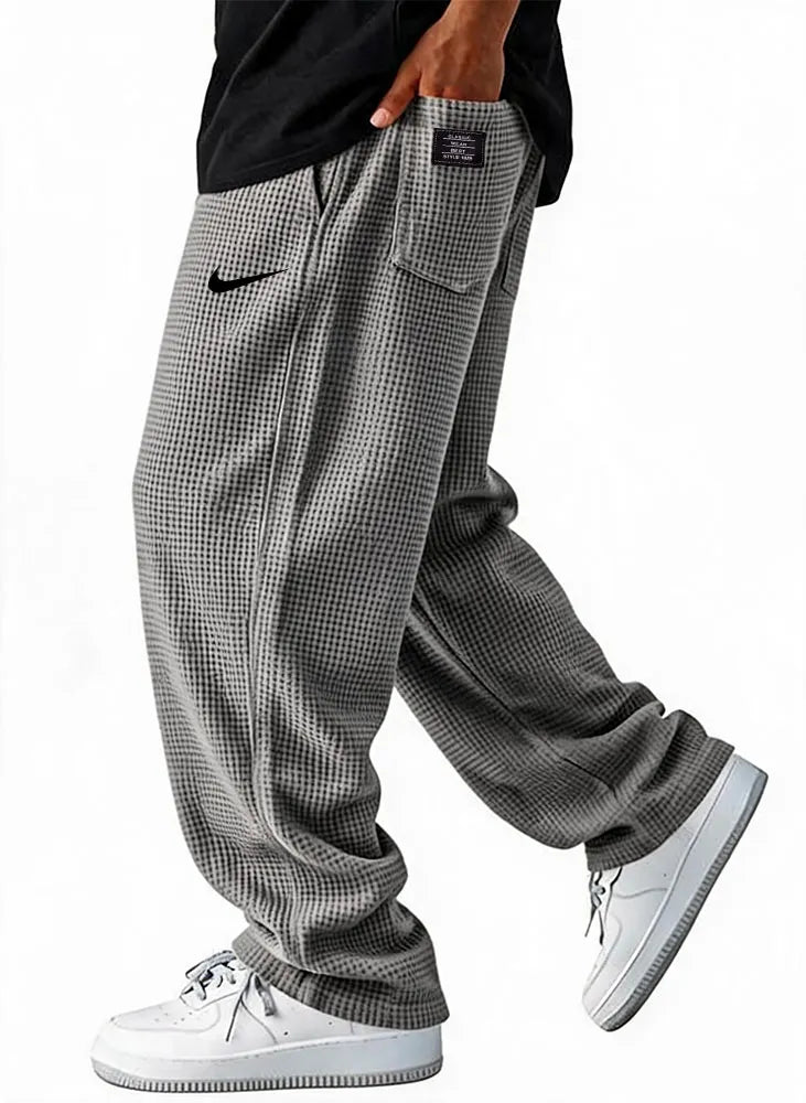 Wide-leg casual trousers