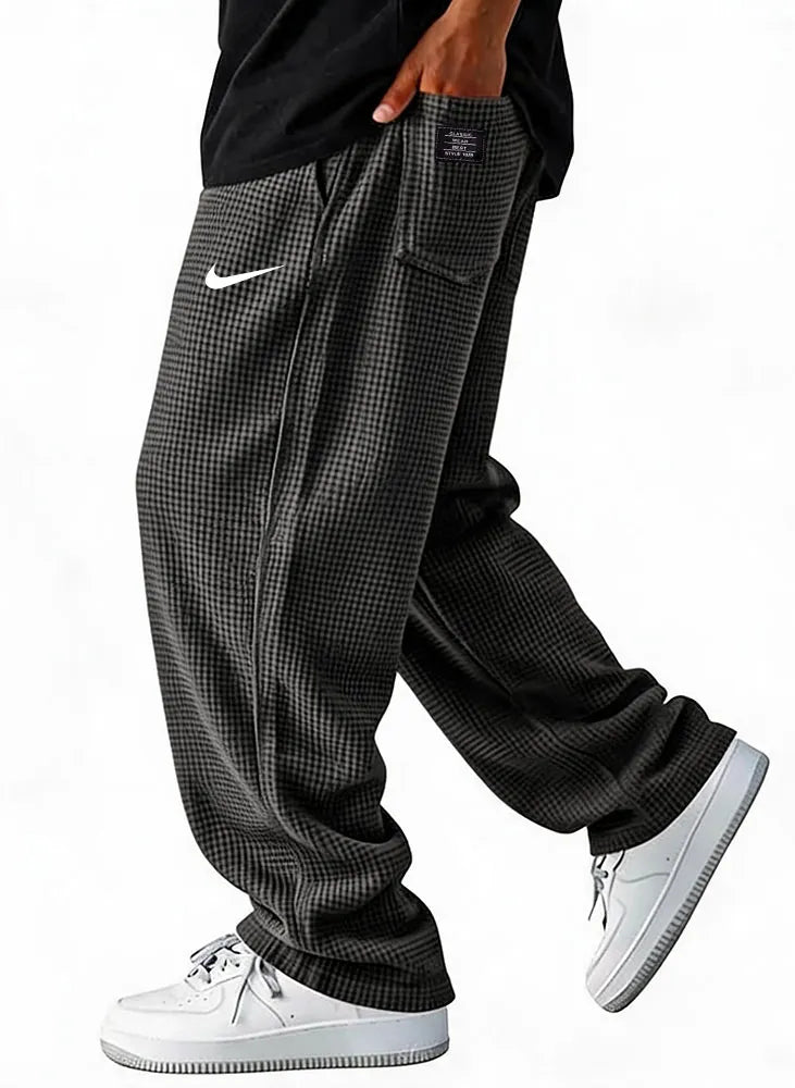 Wide-leg casual trousers