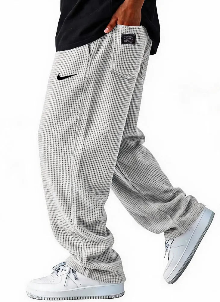 Wide-leg casual trousers