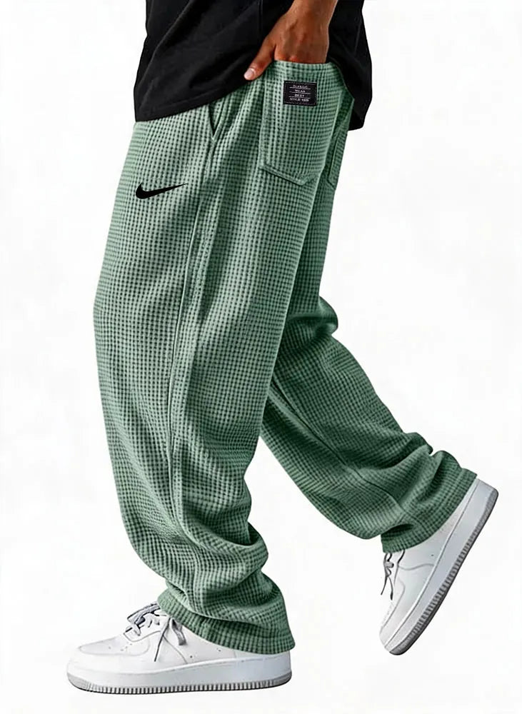 Wide-leg casual trousers
