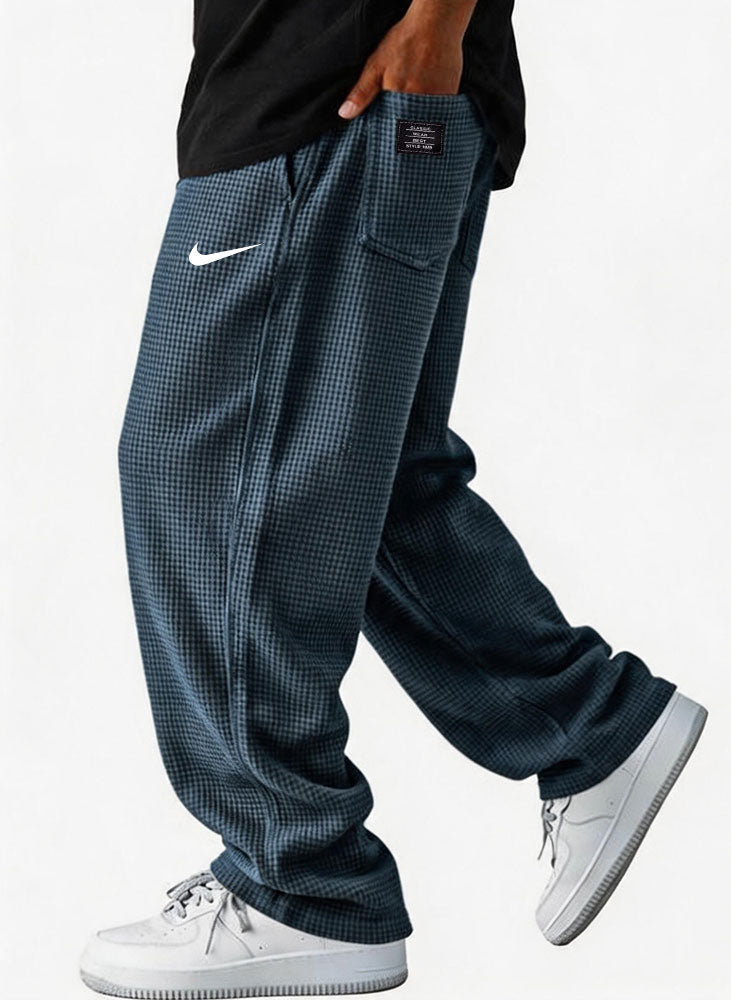 Wide-leg casual trousers
