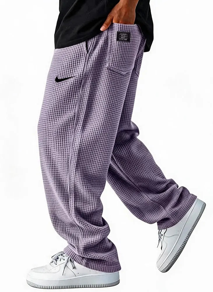 Wide-leg casual trousers