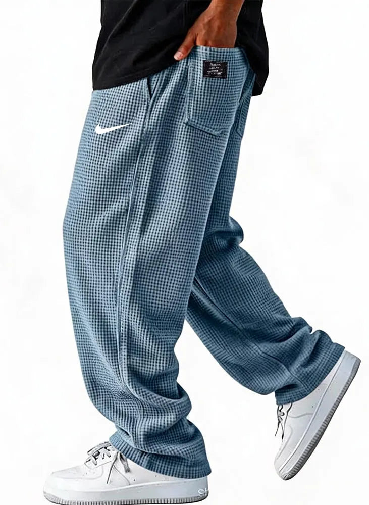 Wide-leg casual trousers